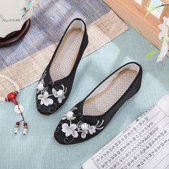 Chinese Style Embroidered Ethnic Ancient Han Canvas Shoes Newgew