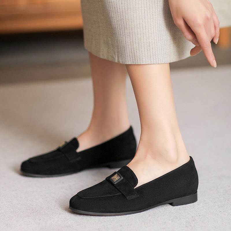 Women Retro Suede Minimalist Flat Casual Loafers Newgew Shoes