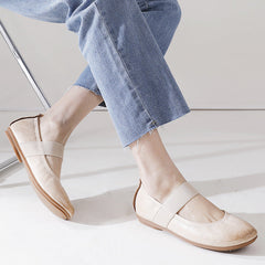 Women Spring Soft Leather Casual Flats Newgew Shoes