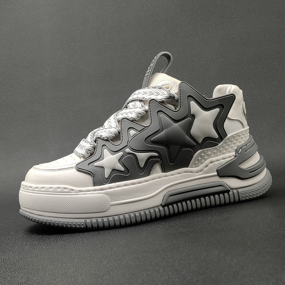 Men Fashion Color Matching Thick Soled Casual Sneakers Newgew Shoes