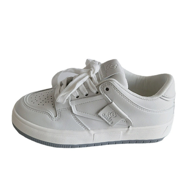 Women's Thick Bottom Korean Style Flat White Women's Shoes Newgew