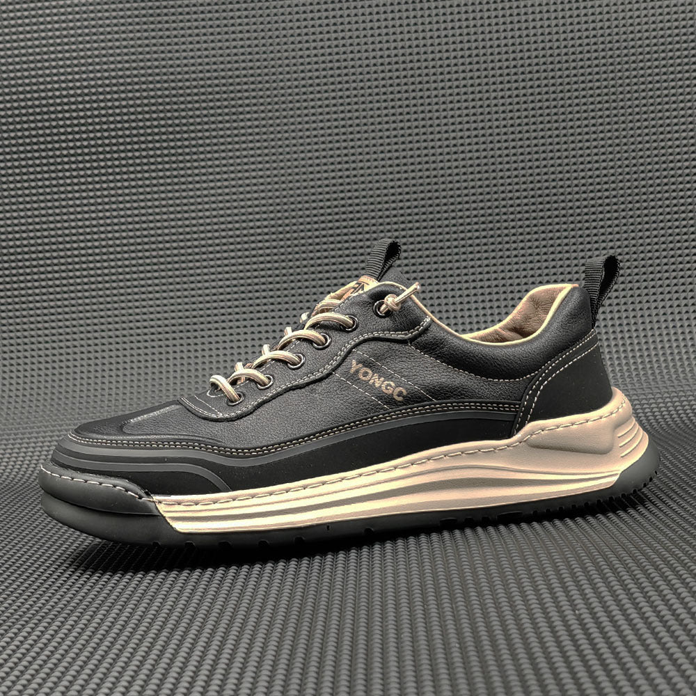 Men Fashion Leather Patchwork Casual Shoes Newgew Shoes