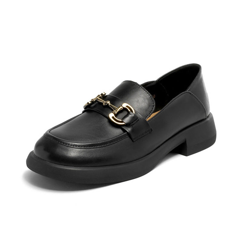 Women Retro Soft Leather Minimalist Loafers Newgew Shoes