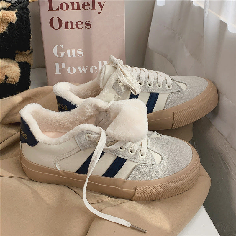 Women's Breathable Female Flat Aircraft Head Reverse Canvas Shoes Newgew