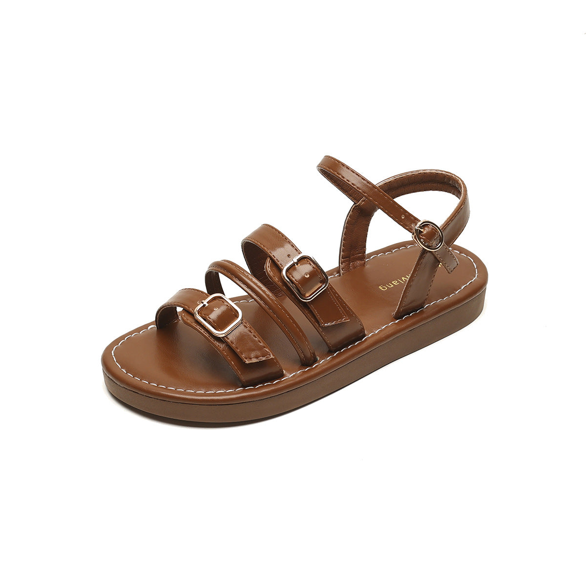 Women Retro Casual Leather Summer Sandals Newgew Shoes