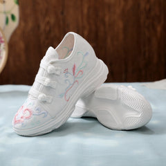 Charming Embroidered Old Beijing Cloth Thick Canvas Shoes Newgew