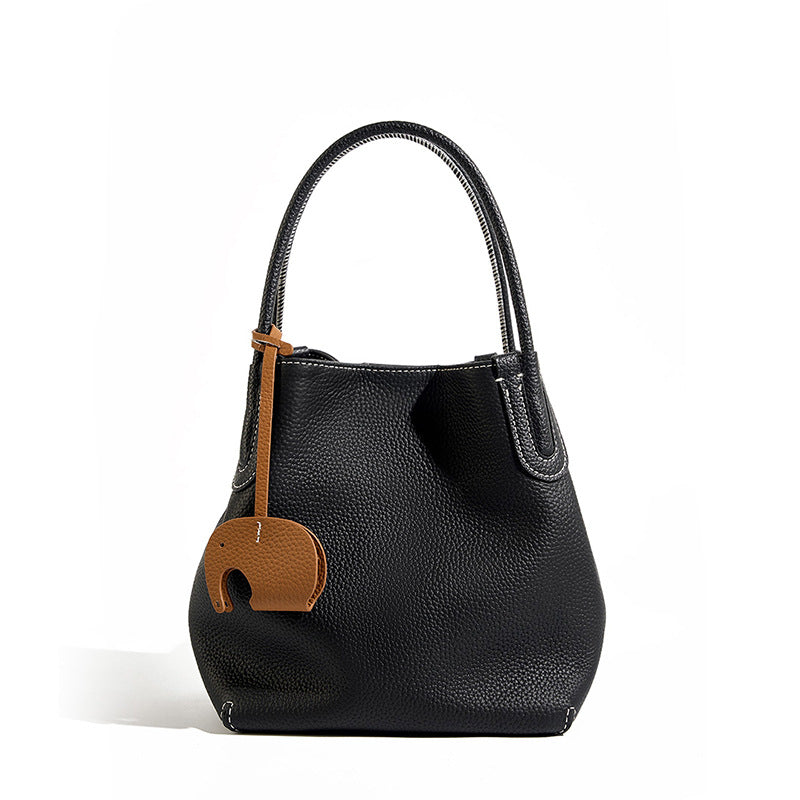 Women Minimalist Leather Fashion Cross Body Bucket Bag Newgew Shoes