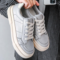Men Minimalist Fashion Lace-up Flat Casual Shoes Newgew Shoes