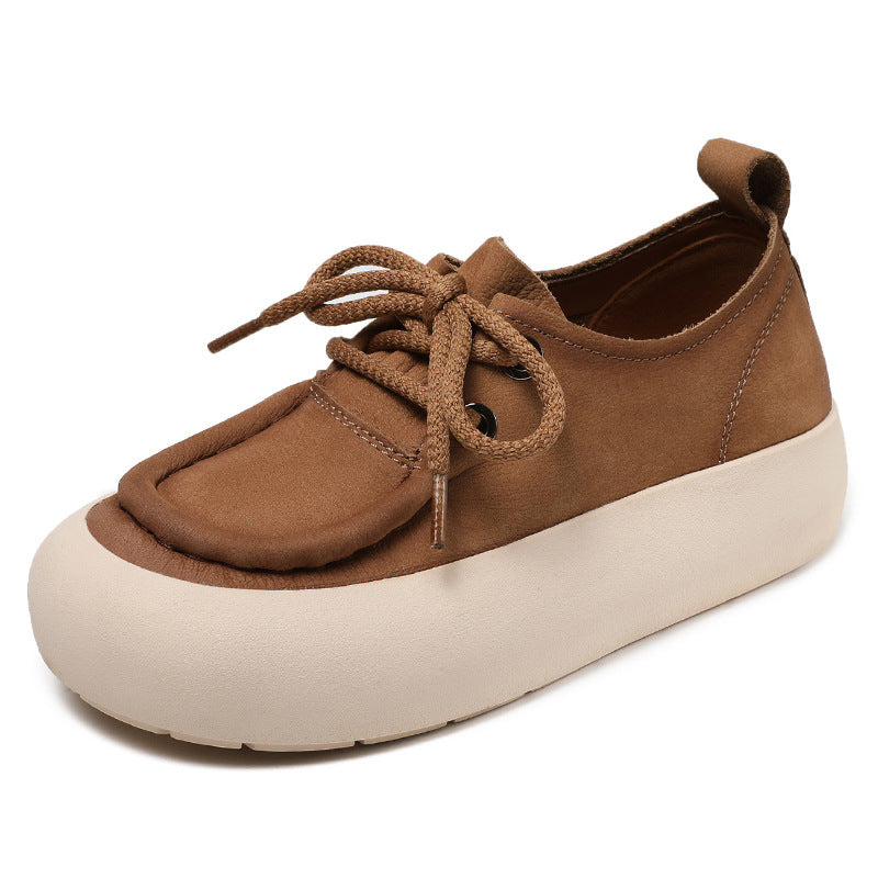 Women Minimalist Leather Flat Casual Shoes Newgew Shoes