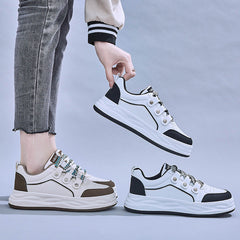 Women's White Fashionable Spring Platform Female Canvas Shoes Newgew