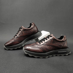 Men Retro Patchwork leather Casual Shoes Newgew Shoes