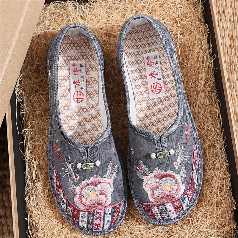 Women's Chinese Style Old Beijing Cloth Mother Canvas Shoes Newgew