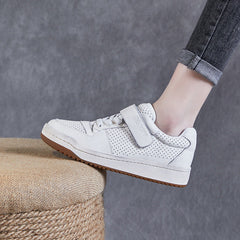 Women Minimalist Breathable Leather Flat Casual Shoes Newgew Shoes