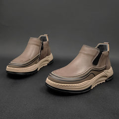 Men Fashion Minimalist Leather Ankle Boots Newgew Shoes