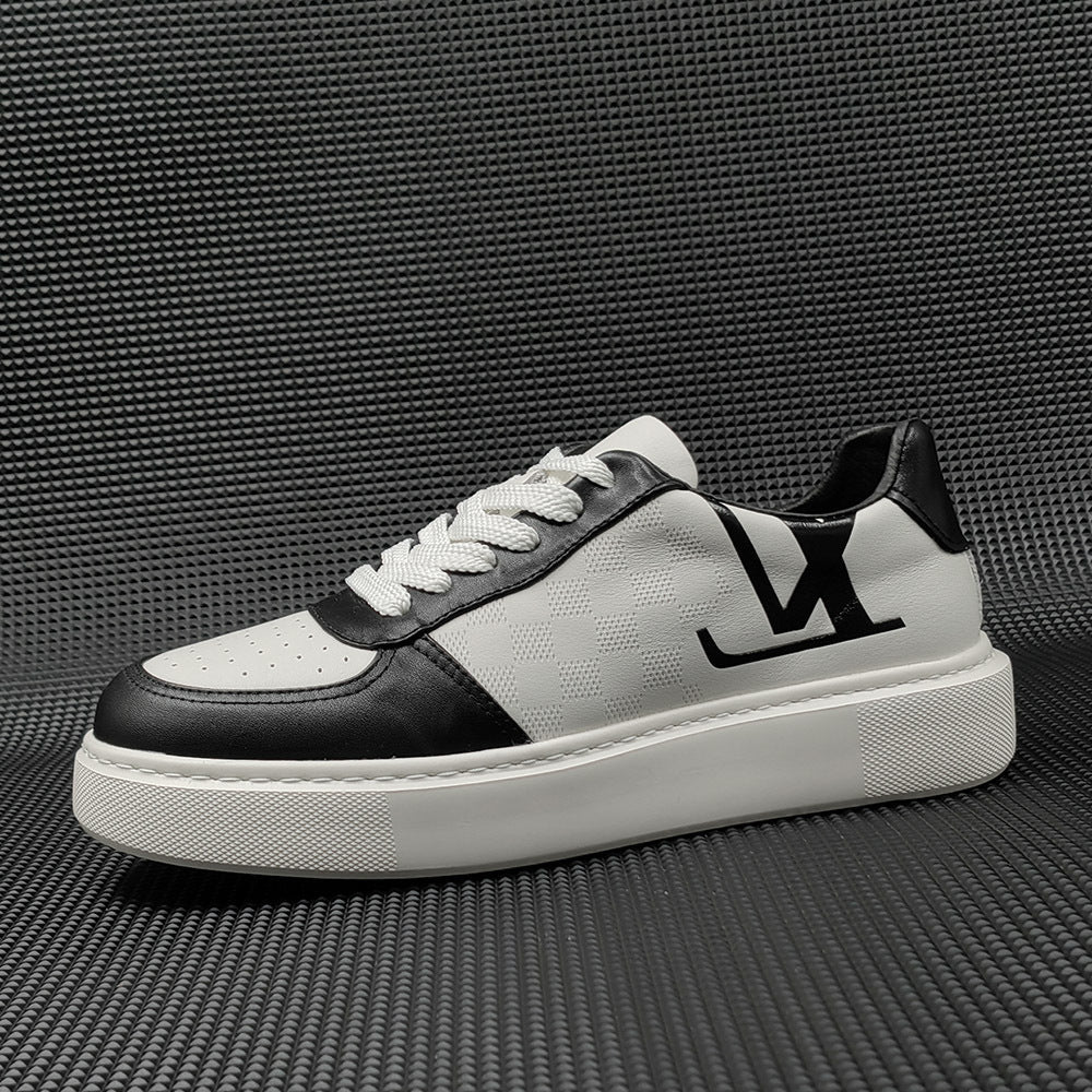 Men Minimalist Fashion Breathable Leather Casual Sneakers Newgew Shoes