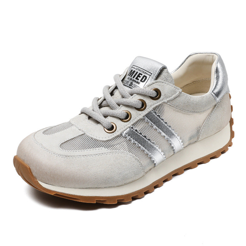 Women Fashion Breathable Leather Casual Training Sneakers Newgew Shoes