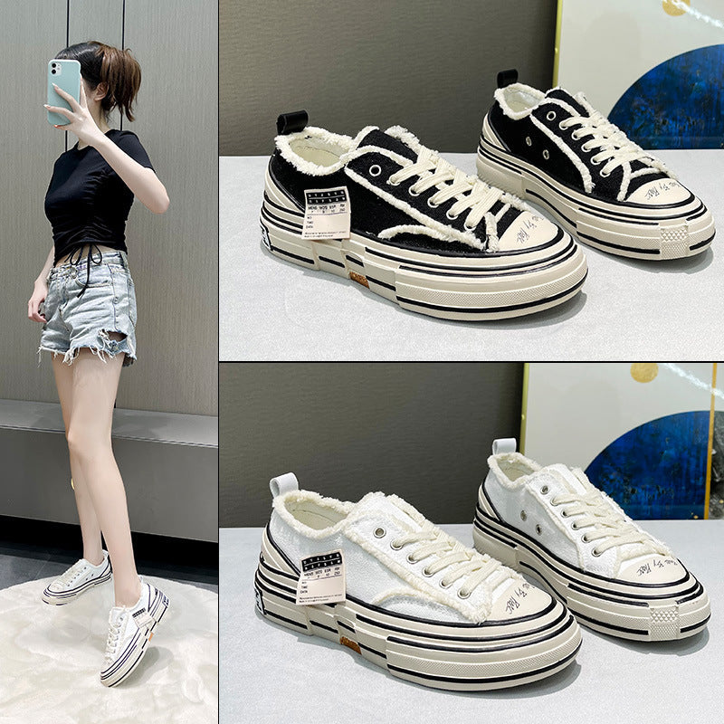 Women's Platform Muffin Summer Cloth Beggar Canvas Shoes Newgew