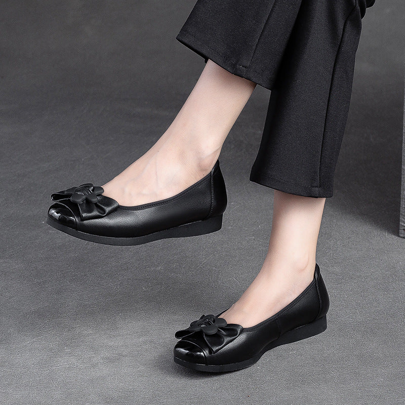 Women Soft Leather Fashion Casual Flats Newgew Shoes