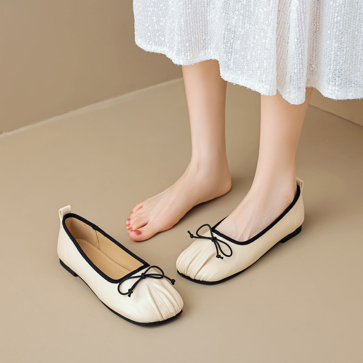 Women Minimalism Style Soft Leather Flats Newgew Shoes