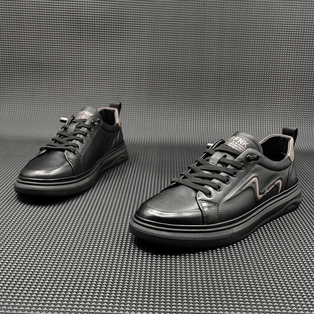 Men Fashion Minimalist Leather Flat Casual Shoes Newgew Shoes