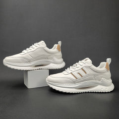 Men Stylish Thick Soled Leather Casual Shoes Newgew Shoes