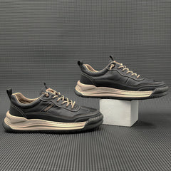 Men Fashion Leather Patchwork Casual Shoes Newgew Shoes