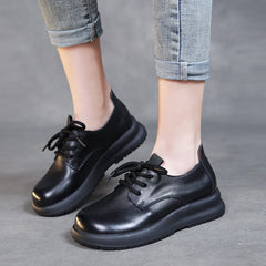 Women Soft Solid Leather Minimalist Casual Shoes Newgew Shoes