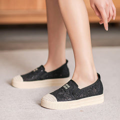 Women Minimalist Breathable Mesh Flat Casual Shoes Newgew Shoes