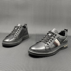 Men Fashion Leather Flat Slip-on Casual Shoes Newgew Shoes