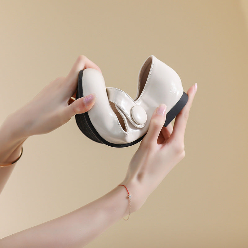 Women Glossy Soft Casual Mary Jane Shoes Newgew Shoes