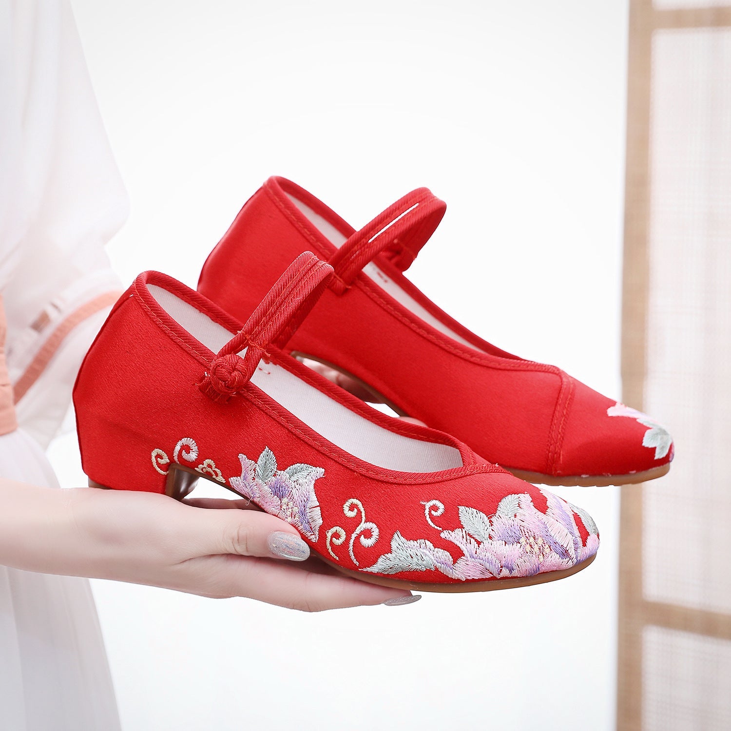 Square With Cheongsam For Han Chinese Clothing Heels Newgew