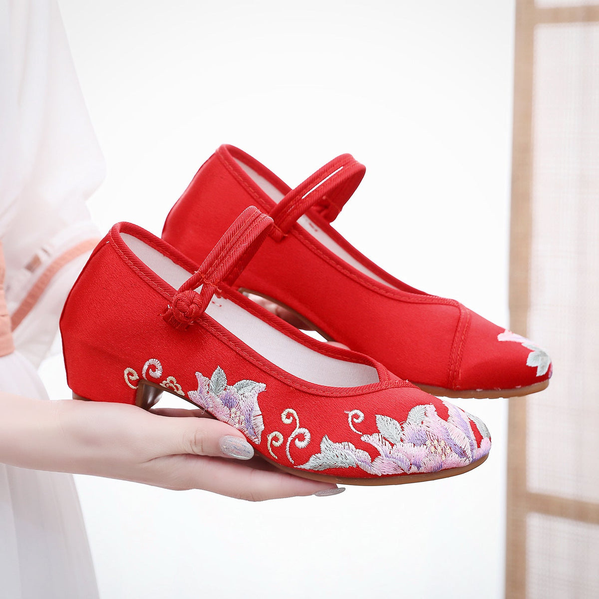 Square With Cheongsam For Han Chinese Clothing Heels Newgew