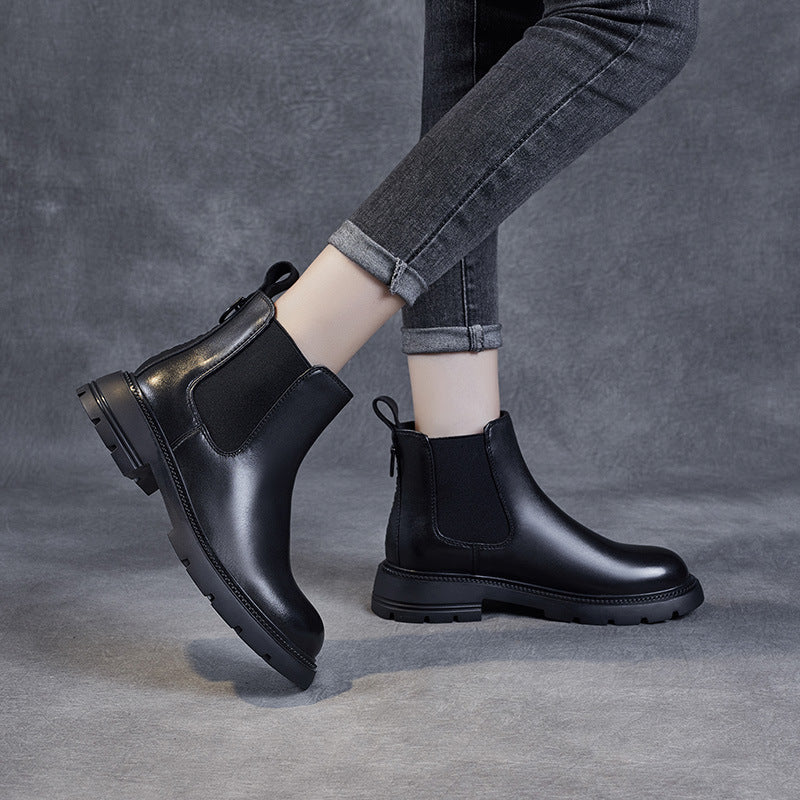 Women Minimalist Sheepskin Casual Ankle Boots Newgew Shoes