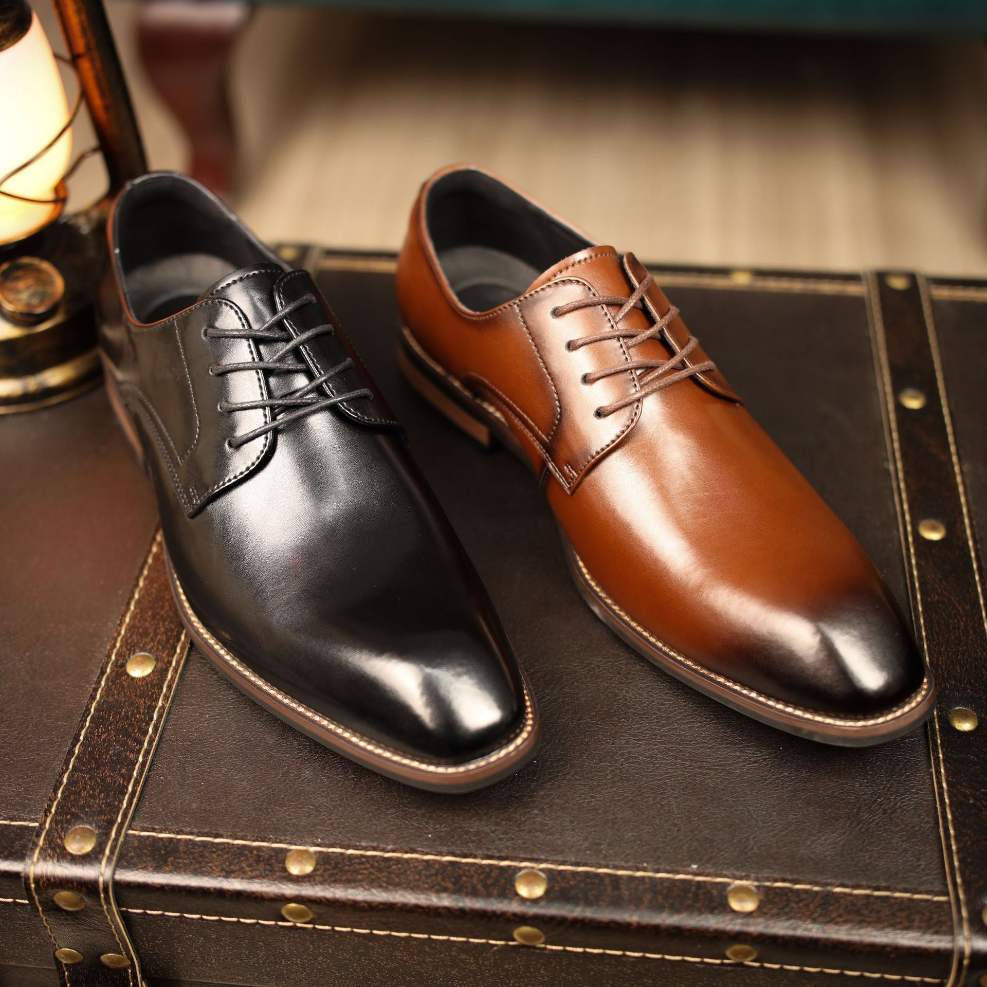 Men Classic Minimalism Cowhide Casual Oxford Shoes Newgew Shoes