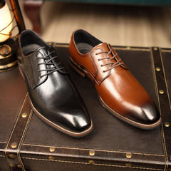 Men Classic Minimalism Cowhide Casual Oxford Shoes Newgew Shoes