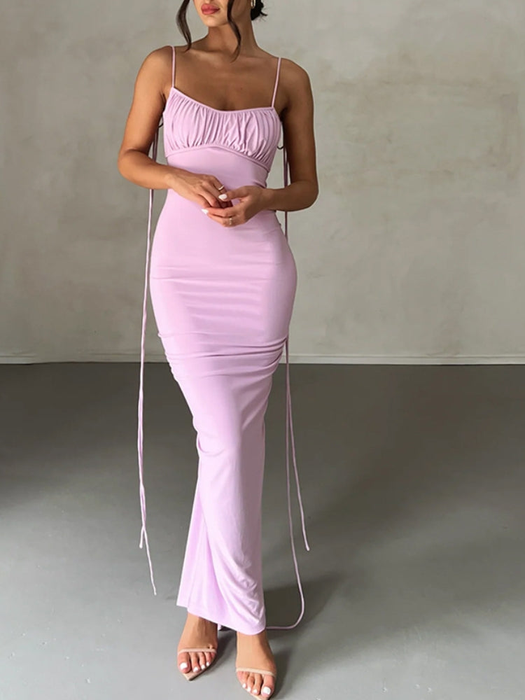Backless Ruched Evening Dress Newgew Dresses