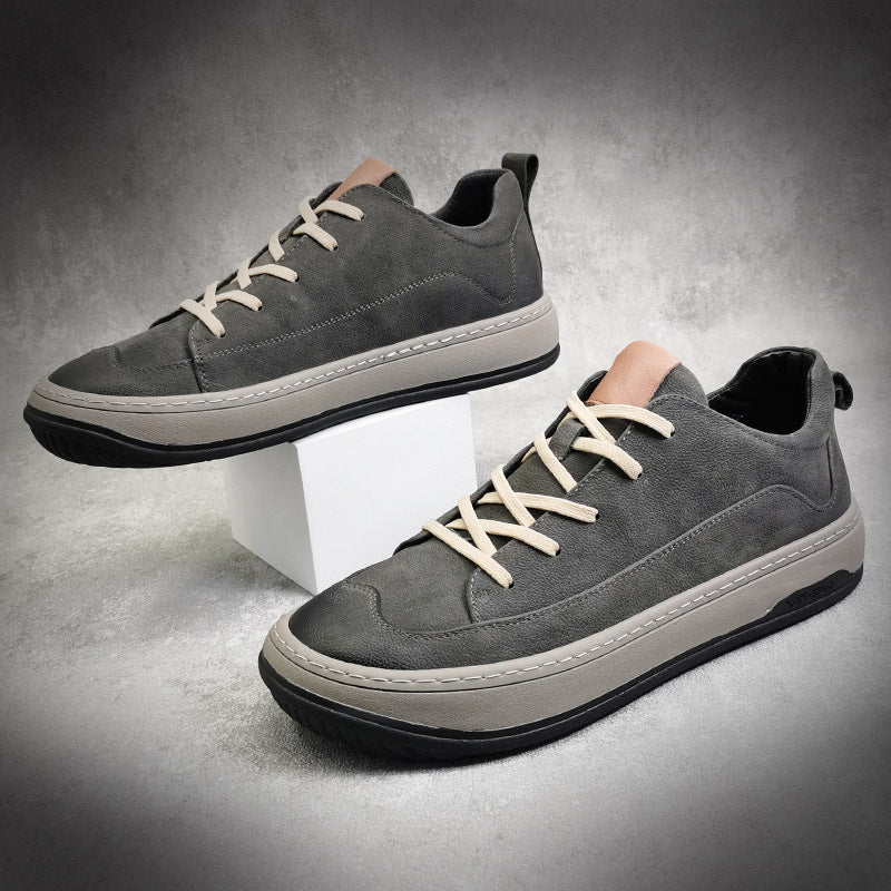 Men Casual Frosted Leather Sneaker Shoes Newgew Shoes