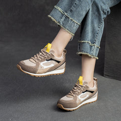 Women Retro Patchwork Breathable Casual Training Sneakers Newgew Shoes