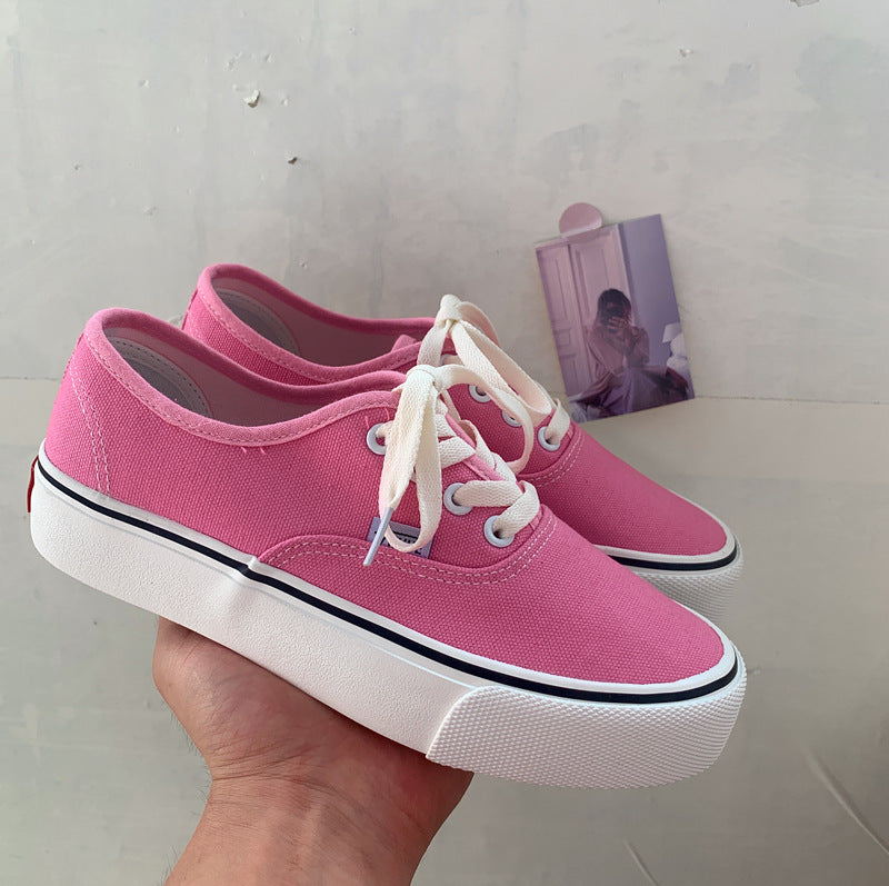 Female Korean Style Flat Low Top Canvas Shoes Newgew