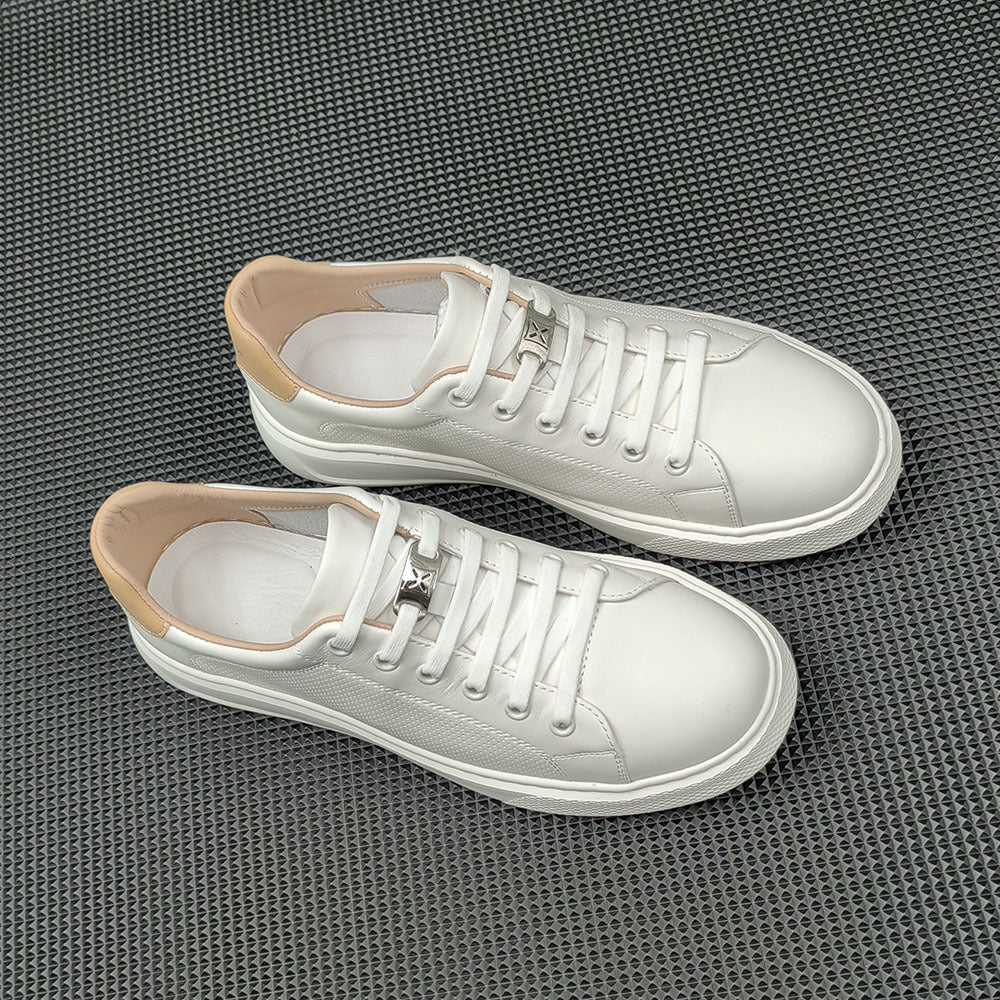 Men Minimalist Fashion Breathable Leather Flat Casual Shoes Newgew Shoes