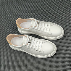 Men Minimalist Fashion Breathable Leather Flat Casual Shoes Newgew Shoes