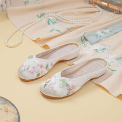 Women's Satin Retro Cheongsam Han Chinese Clothing Sandals Newgew