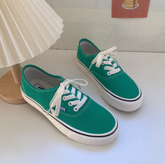 Female Korean Style Flat Low Top Canvas Shoes Newgew