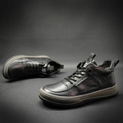 Men Minimalist Leather Flat Casual Work Shoes Newgew Shoes