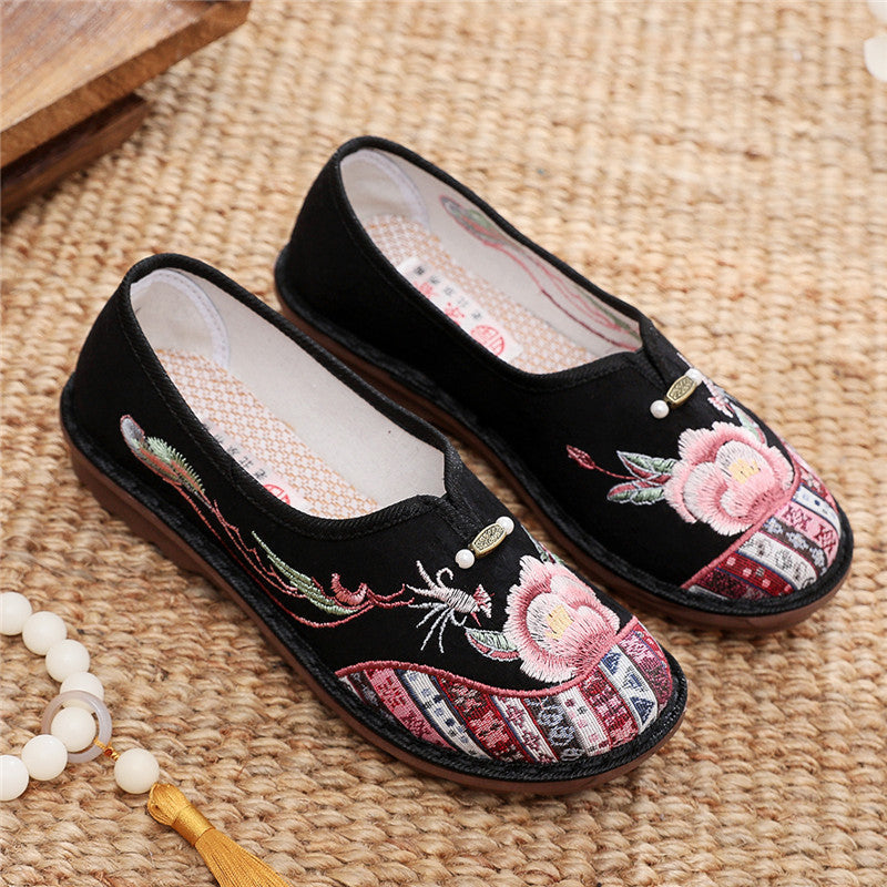 Women's Chinese Style Old Beijing Cloth Mother Canvas Shoes Newgew