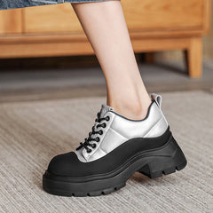 Women Fashion Leather Platform Casual Shoes Newgew Shoes