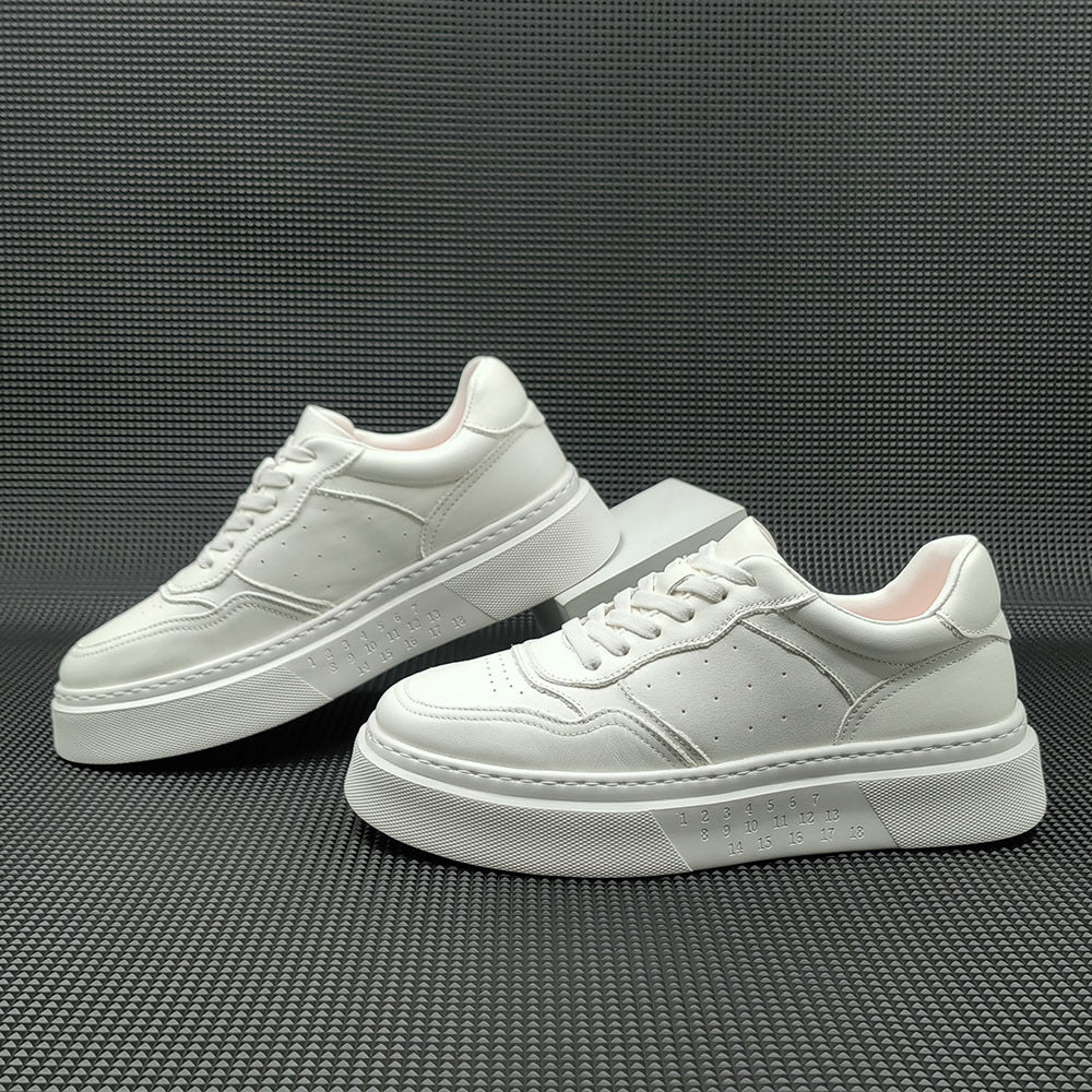 Men Minimalist Breathable Leather Flat Casual Sneakers Newgew Shoes