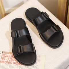 Men Summer Beach Outwear Leather Slide Sandals Newgew Shoes