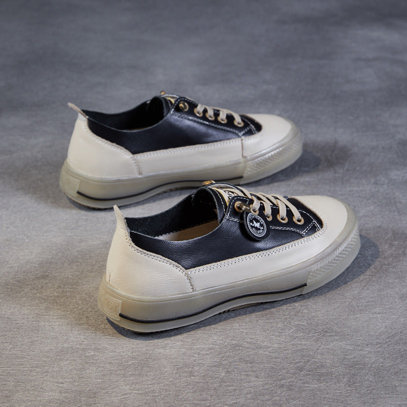 Women Fashion Minimalist Leather Flat Casual Shoes Newgew Shoes