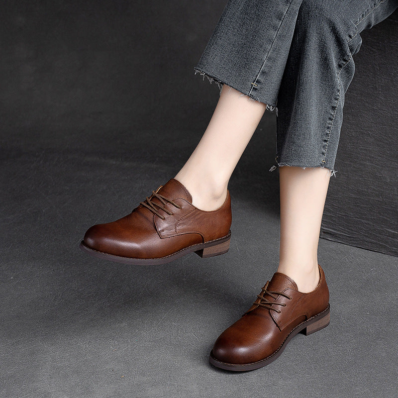 Women Classic Leather Solid Dress Shoes Newgew Shoes